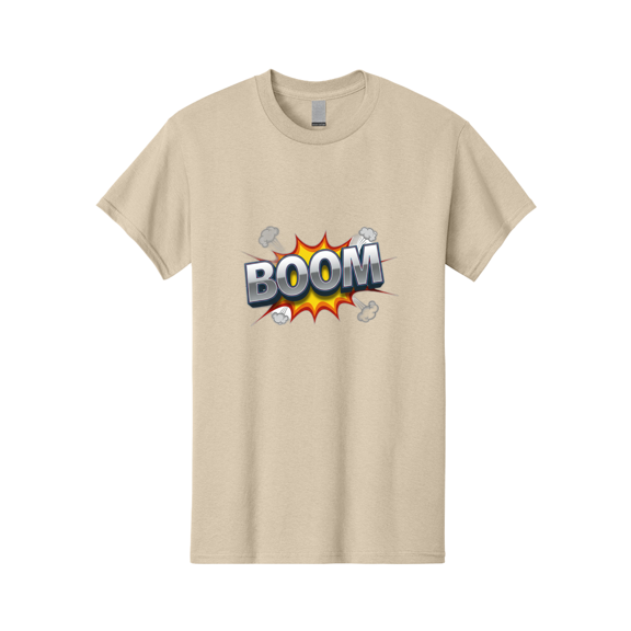 Boom-Comic-Explosion Mens Graphic Tee, 100% Cotton, Casual Summer Wear BAA181