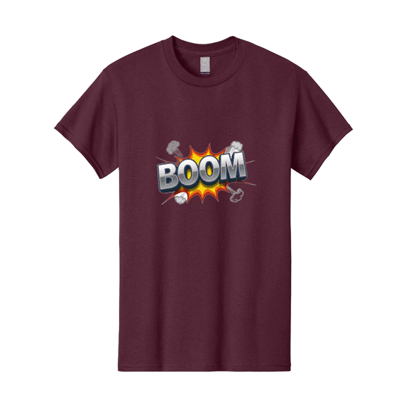 Boom-Comic-Explosion Mens Graphic Tee, 100% Cotton, Casual Summer Wear BAA181