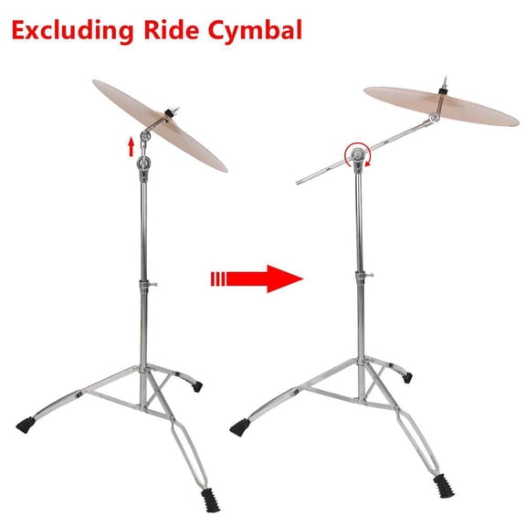 Boom Cymbal Stand, Adjustable Cymbal Stand for Drum Hardware Percussion Mount Holder Gear Set Drum Hardware Set for Mounting Crash, Ride, Splash Cymbals, 2Pack(29.1-55.1)"