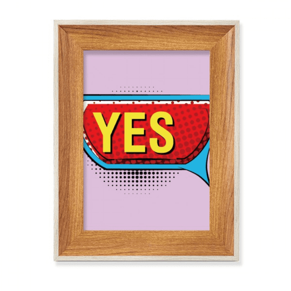 Boom Diagram Bubble Yes Desktop Wooden Photo Frame Display Picture Art Painting Multiple Sets