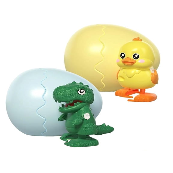 Boom Eggs,Wind-Up Surprise Dino Eggs - Reusable Clockwork Dinosaur Toys - Easter, Christmas, Birthday Gift (Dinosaur+Duck)