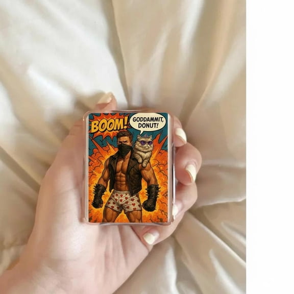 Boom Goddammit Donut Phone Grip, Dungeon Crawler Carl Funny Griptok, Exploding Fantasy MagSafe Holder, Unique Gift for Hardcore Readers, Art