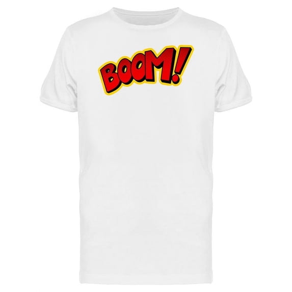 Boom! Pop Art Comics Style T-Shirt Men -Image by Shutterstock, Male Small