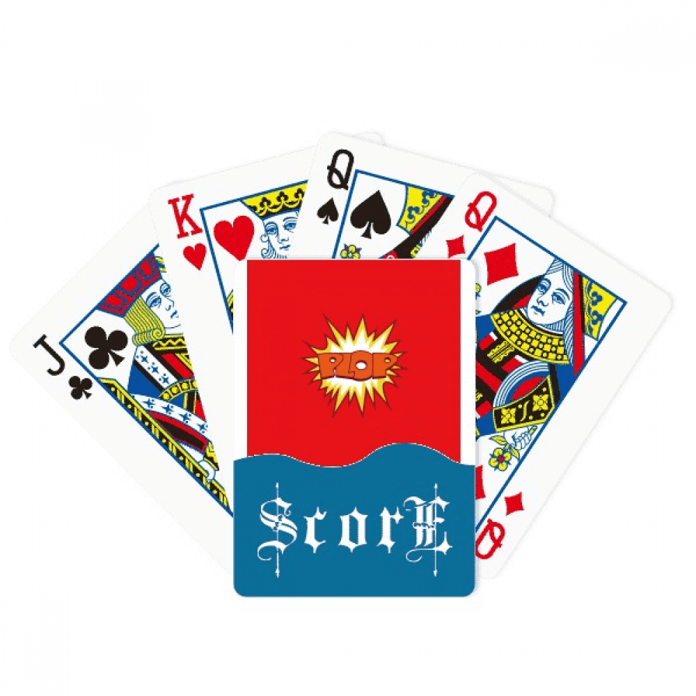 Boom Red Plop Art Deco Fashion Score Poker Playing Card Index Game