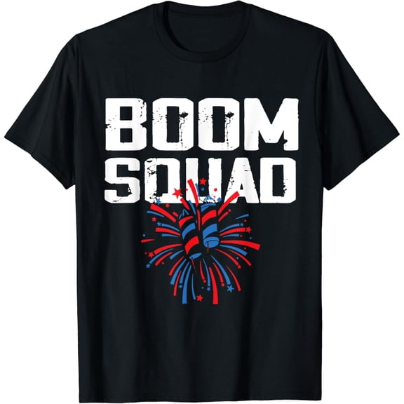 Boom Squad Firework Celebration Crew T-Shirt