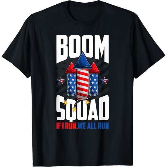 Boom Squad Firework Director Run Design T-Shirt