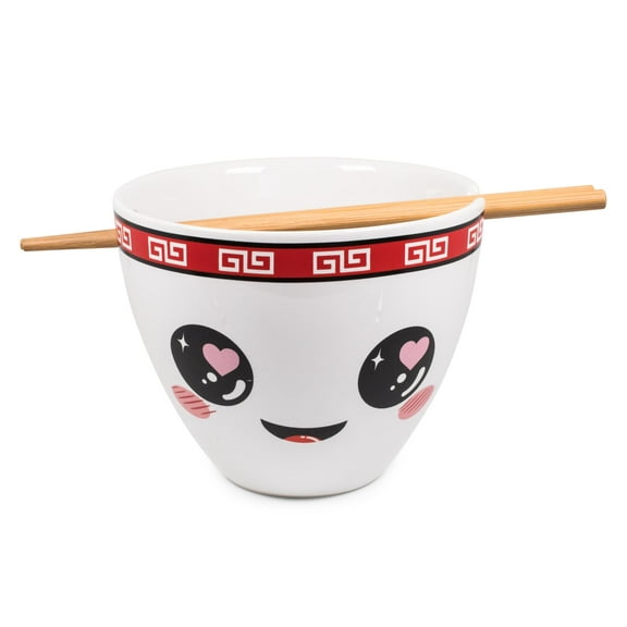 Boom Trendz BTZ-BOWL-HOPE2-C Bowl Bop Hopeless Ramentic Japanese Dinner Set | 16-Ounce Ramen Bowl, Chopsticks