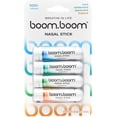 thumbnail image 1 of BoomBoom Nasal Stick (4 Pack) | Enhances Breathing + Boosts Focus | Provides Fresh Cooling Sensation | Aromatherapy Inhaler Made with Essential Oils + Menthol (Mint, Wintermint, Tropical, Spearmint), 1 of 6