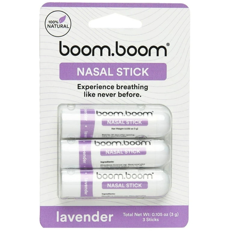 BoomBoom Breathe Freshener Nasal Stick - Lavender 3pk, Essential 