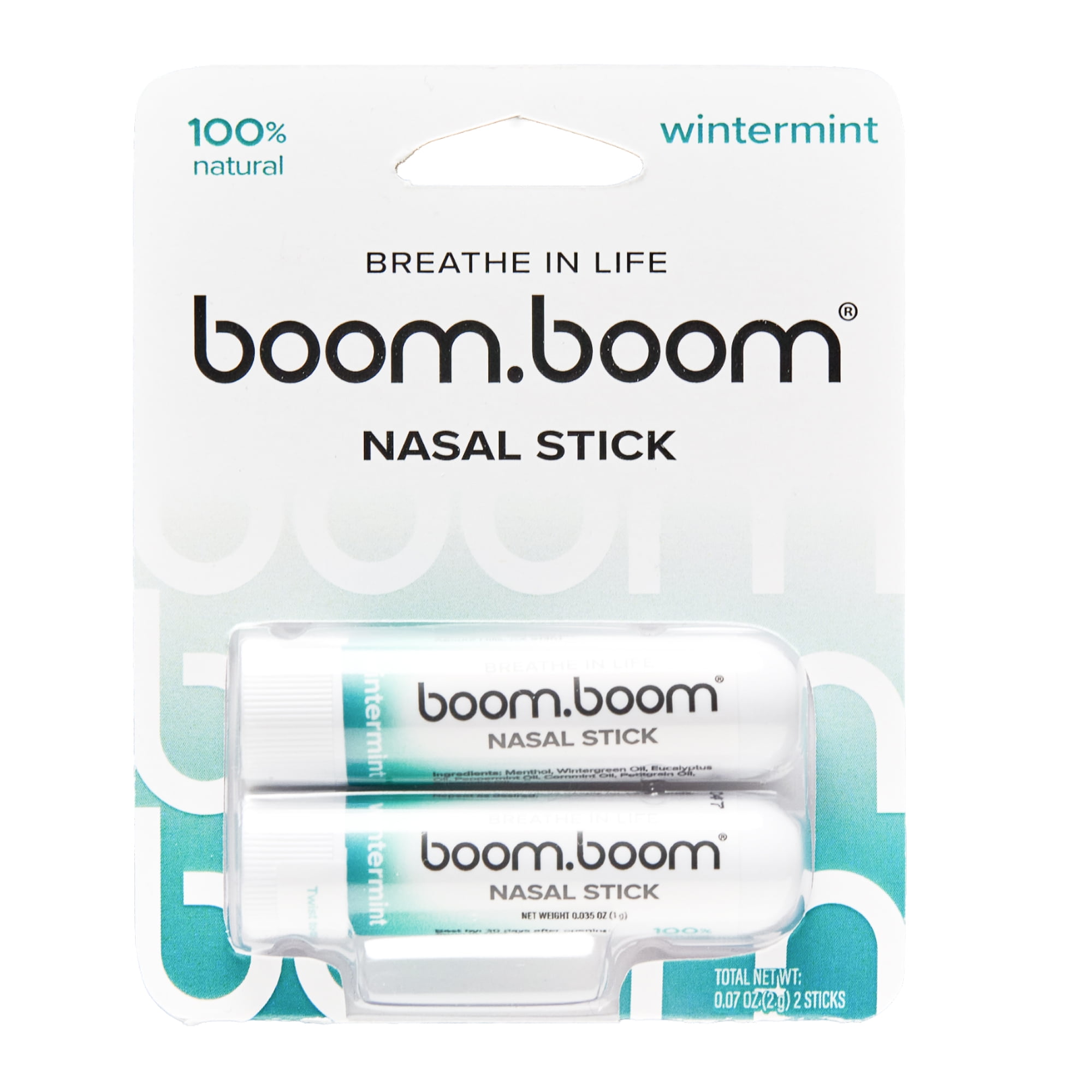 BoomBoom Nasal Stick, Wintermint 2pk - Walmart.com