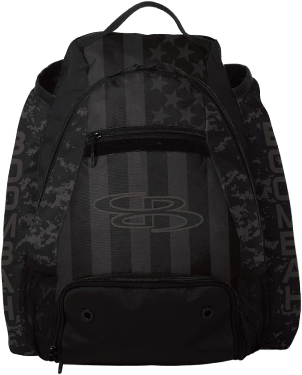 Boombah Prospect USA Clandestine Bat Bag - 20.5" x 16" x 16" - Black/Dark Charcoal