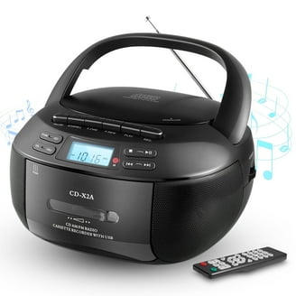 GPX BC232B CD Boombox with AM/FM Tuner, Black - Walmart.com