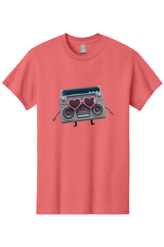 Boombox-Character-1 Mens Graphic Tee, 100% Cotton, Casual Summer Wear BAA188