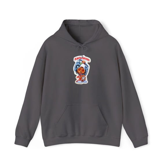 Boombox Hip Hop Blind Creager Vintage Skateboard 90s 2002 Classic Hoodie Print - Charcoal / S