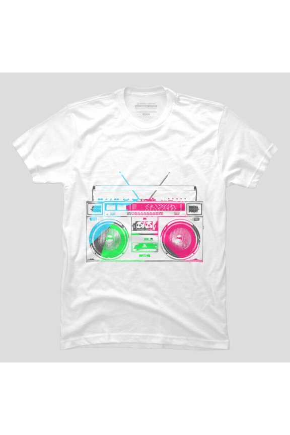 Boombox Rocks Funny Retro 80s Music Graphic T-shirt M2981519, Up to Size 5XL