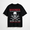 thumbnail image 1 of Boomer Badass Generation Rock Roll Skull Funny Saying Men T-Shirt, 1 of 7