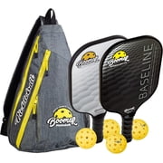 Boomer Baseline Pickleball Paddle Set   2 Graphite Honeycomb Paddles, 4 XD Pickleballs & Sling Bag, Lightweight 7.8 oz Pickleball Kit for Indoor & Outdoor Play