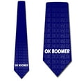 thumbnail image 1 of Boomer Ties Mens Funny Necktie Ok Boomer Meme Tie by Three Rooker, 1 of 3