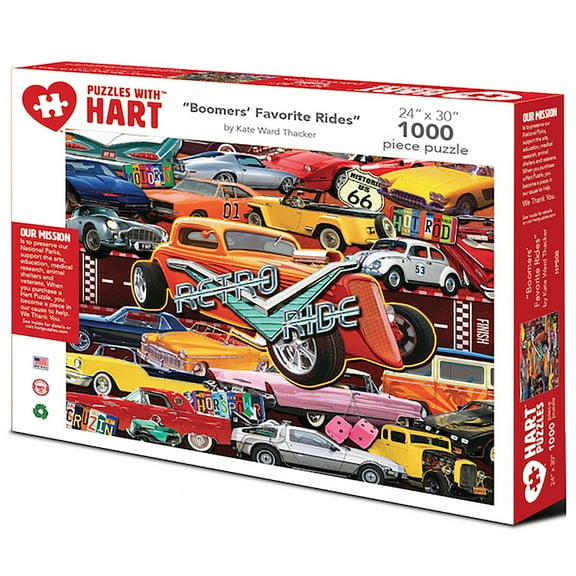 Boomer's Favorite Rides by Kate Ward Thacker, 24" x 30", 1000 Piece Puzzle