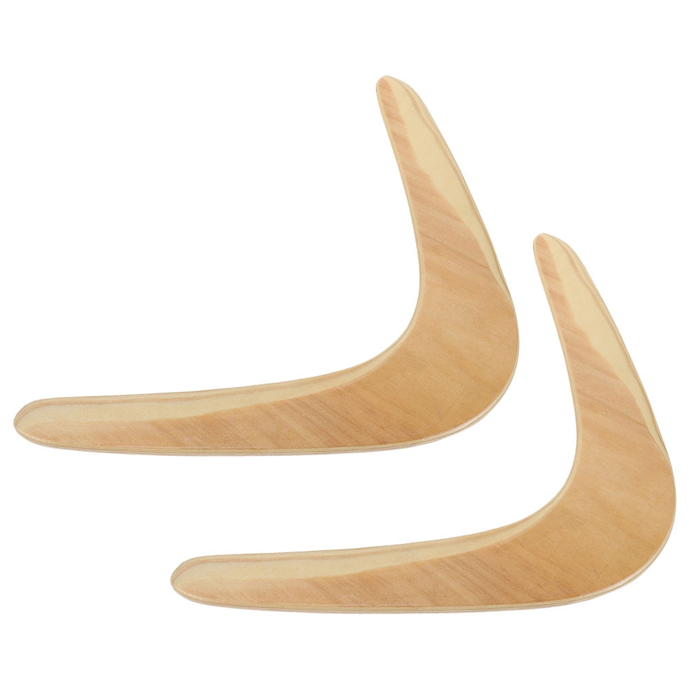 Boomerang Flying Disc Plaything Returning Boomerangs Wood Spud Child Wooden Outdoor 2 Pcs