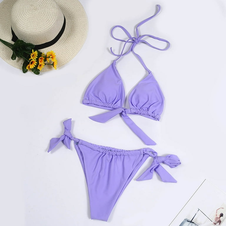 Purple bikini uk top