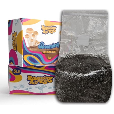 Booming Substrate | 3lb Coir Vermiculite Gypsum CVG Sterilized Substrate Blend | Ready to Use Mushroom Substrate Perferct for Manure and Dung Loving Mushrooms (3lb)