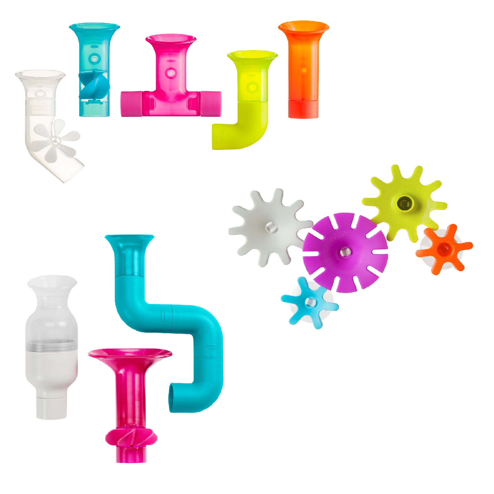 Boon Baby Toddler Bath Toy Set: Building Pipes, Cogs and Tubes, Water ...