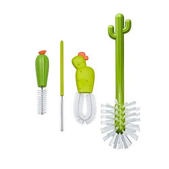 Boon Cacti Bottle Cleaning Brush Replacement Set, 4-Piece, Green