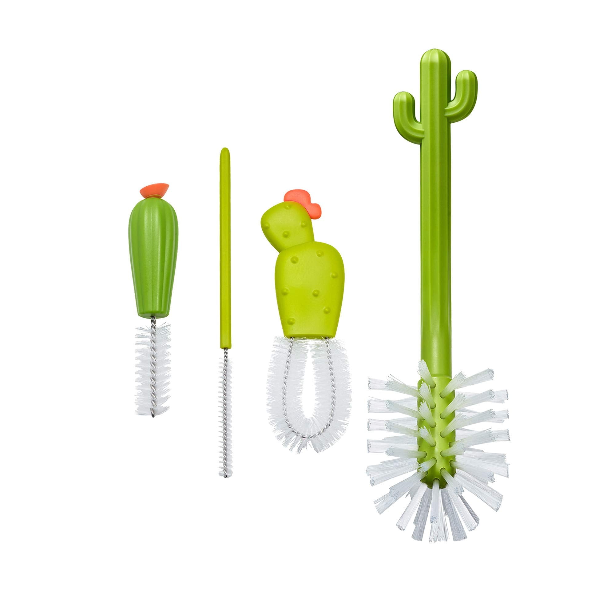 Green Nylon Cacti Baby Bottle Cleaning Brush Set