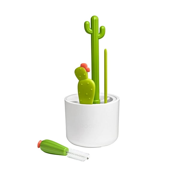 Boon Cacti, Bottle Cleaning Brush Set, 4 Brushes & 1 Vase