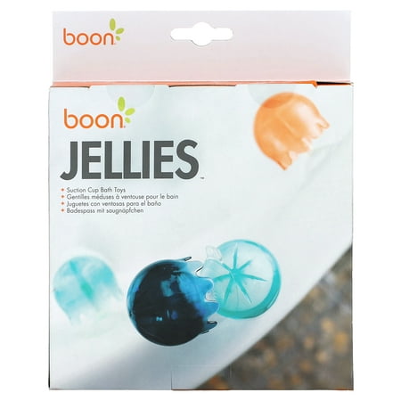 Boon JELLIES Suction Cup Bath Toys - Baby Sensory Toys - Navy/Coral - Ages 12 Months and Up - 9 Count