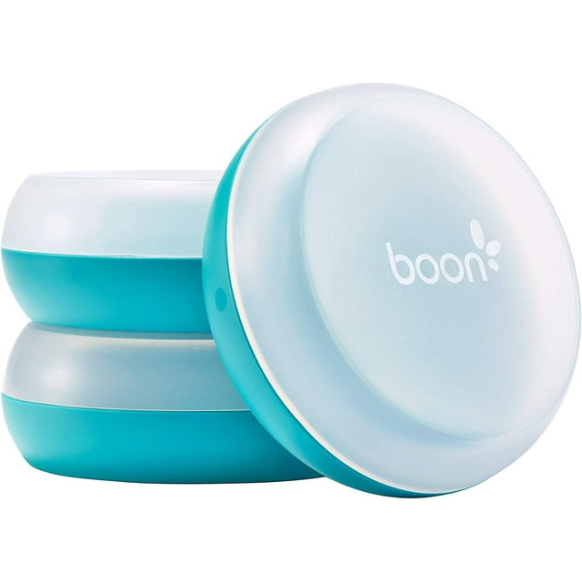 Boon Nursh Baby Bottle Storage Buns - Baby Bottle Holder for Nursh Baby Bottles - Travel Baby Bottle Holder - Blue and White - 3 Count 3 Count (Pack of 1) Storage Buns