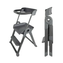 Boon Pivot Toddler Tower Kids Kitchen Step Stool - Folding Toddler Step Stool for Kitchen Counter - Gray - Ages 18 Months to 4 Years