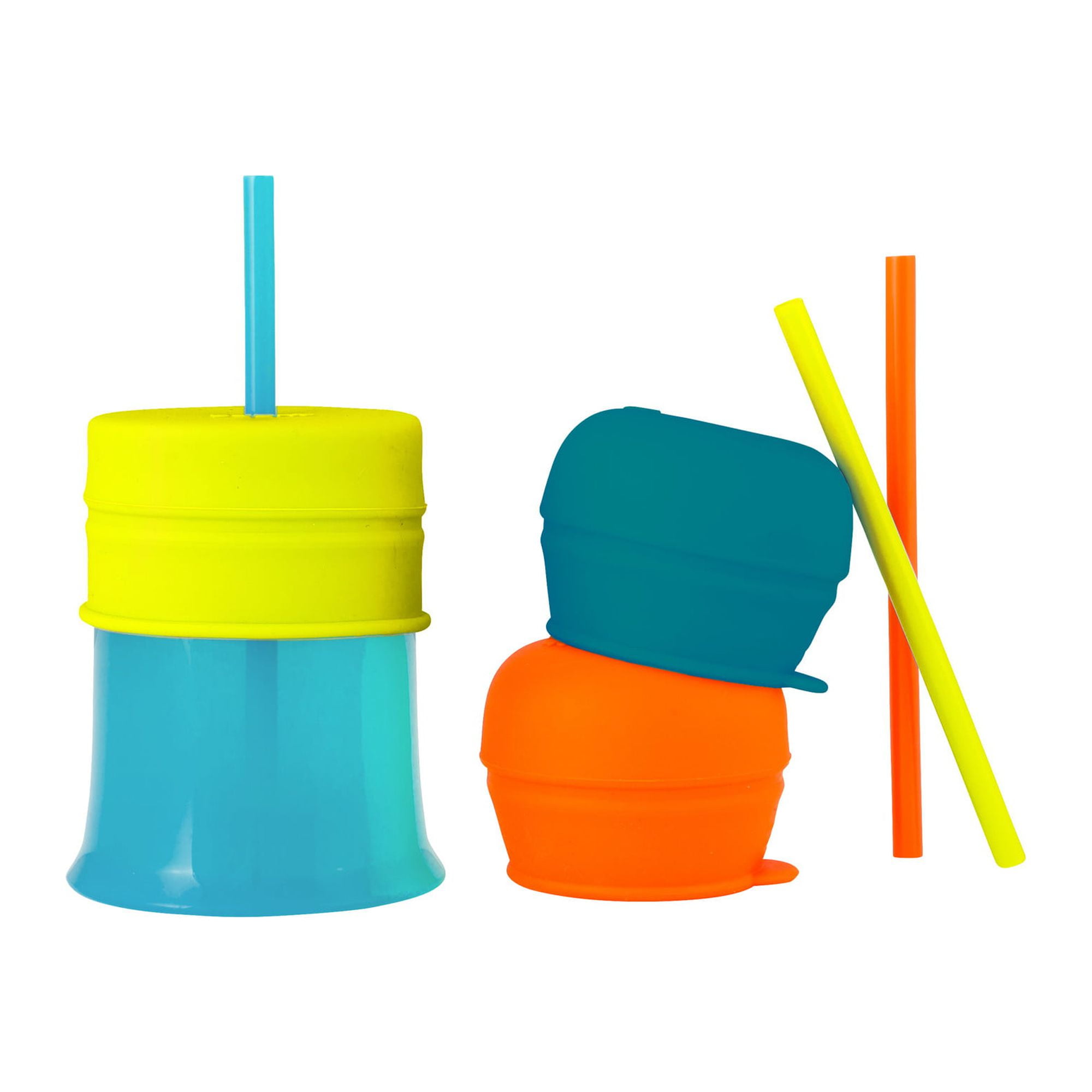 Boon Snug Straw Universal Silicone Sippy Lids 3 Pack Green