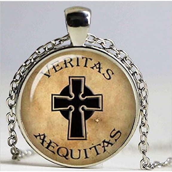 Boondock Saint Cross Irish Saint Necklace Veritas Aequitas Irish Saint Cross Necklace