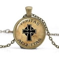 thumbnail image 1 of Boondock Saints Cross Ireland Saints Necklace Veritas Aequitas Irish Saints Cross, 1 of 1