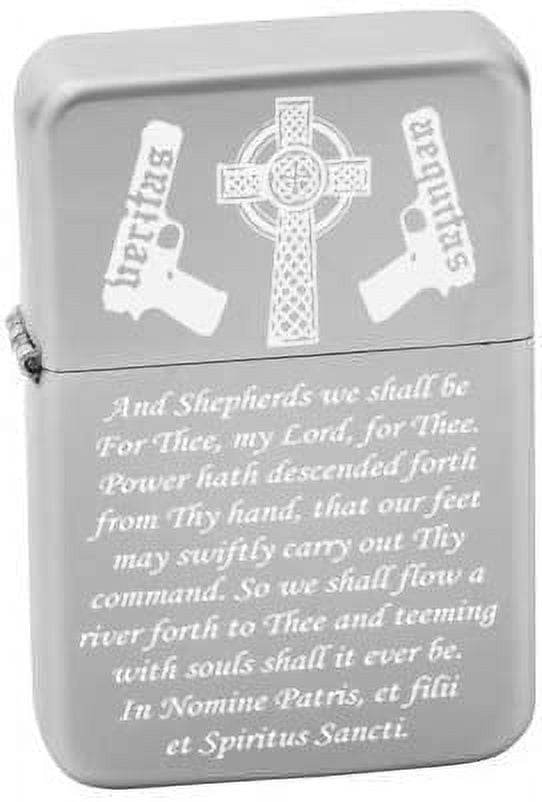 Boondock Saints Prayer Lighter Brush Chrome