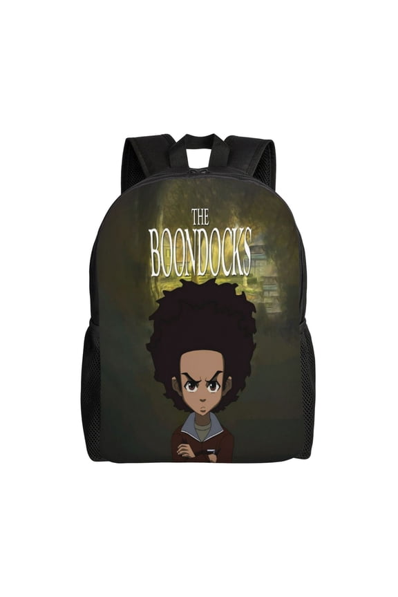 Boondocks Backpack Cute Anime Large Capacity Multifunction Backpacks Lightweight Sports Travel Laptop Bag Daypack 16In