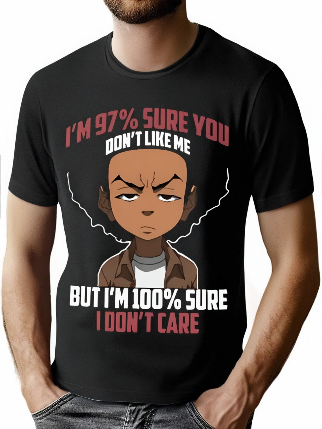 Boondocks Graphic Tee for Men - Soft Cotton, Short Sleeve, Crew Neck T ...