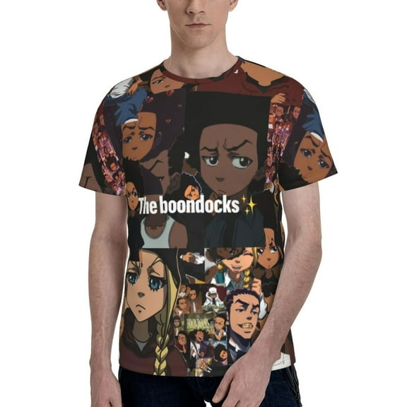 Boondocks Men's T-Shirt Graphic Print Crew Neck Unisex Short Sleeve Hip Hop Adults Tees Top Streetwear