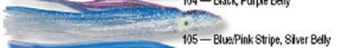 Boone 14105 Big Game Trolling Squid Skirt, Blue, Pink and Silver Finish