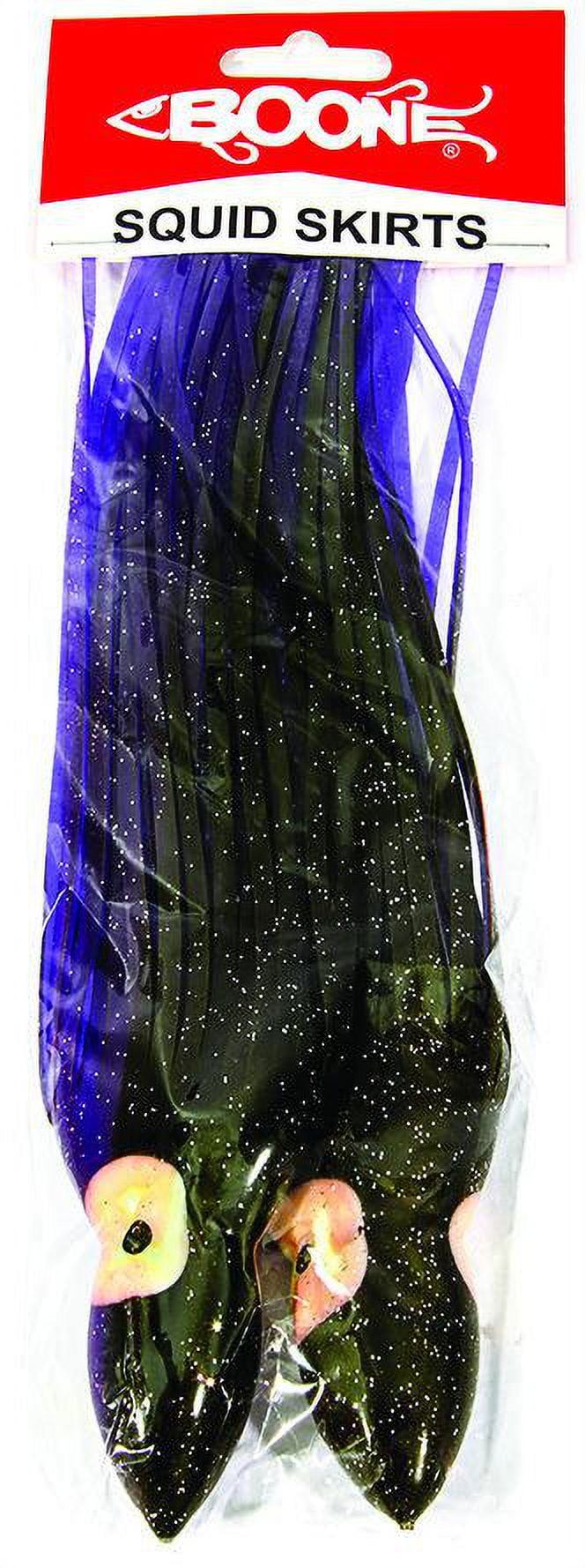 Boone Bait Squid Skirts, 9-1/2" , 2-Pack, Purple/Black