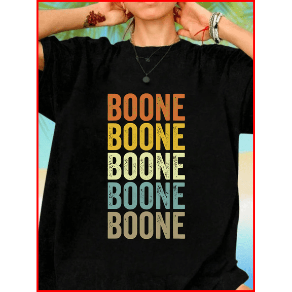 Boone City North Carolina Retro Local Pride Vintage Inspired Souvenir Unisex T-Shirt V19420, S - 5XL