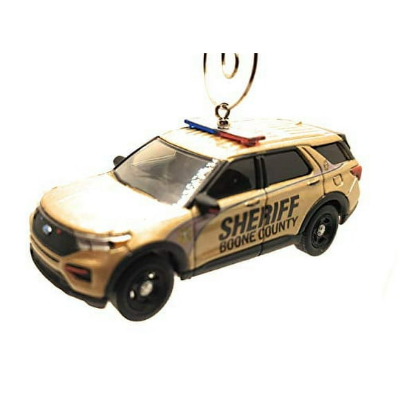 Boone County Sheriff 2020 Ford Police Interceptor Christmas Ornament 1:64