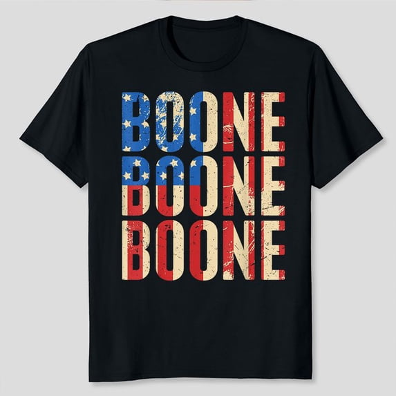 Boone Family Name I Love Boone Personalized Vintage U.S.A Unisex T-Shirt, Sizes S-5XL, Gategoo
