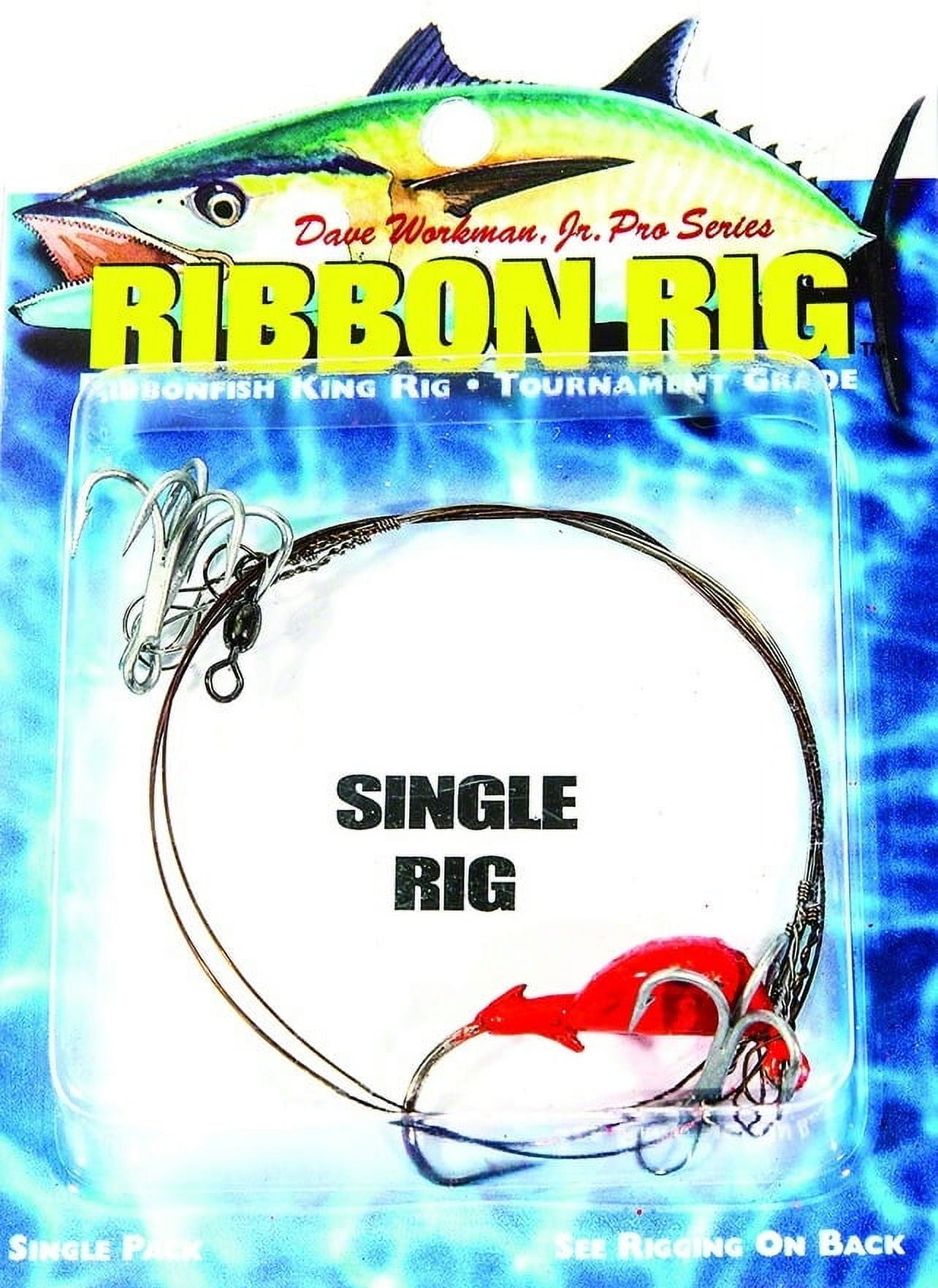 Boone Fishing Lure 00612 Ribbon Rig 3 4 Trebles 1/2 oz Pink Jighead