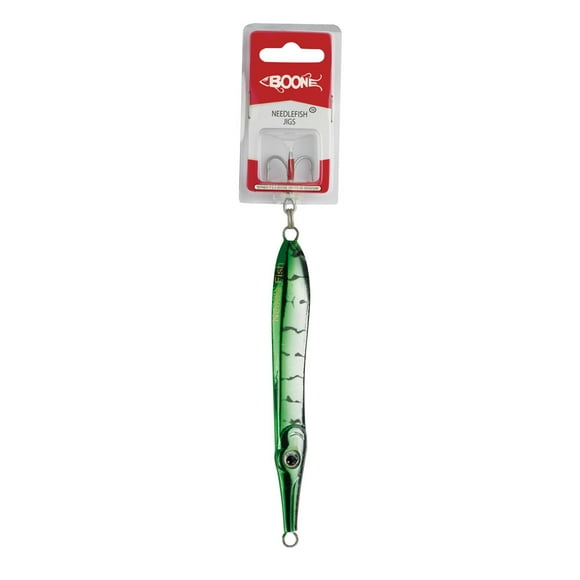 Boone Needlefish Lure Saltwater Bottom Fish Fishing Jig, Green Mackerel, 1 oz.