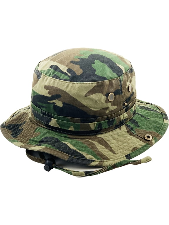 Boonie Bucket Hat Boonie Basic Hunting Fishing Outdoor Summer Cap Unisex Cotton 2 Sizes