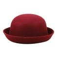 thumbnail image 1 of Boonie Bucket Hats for Men - Military UPF 50+ Sun Elegant Adults Solid Hat Roll Up Brim Panama Bowler Hat Bucket Hat Mens Womens Classic Wool Round Bowler Hats Cap, 1 of 3