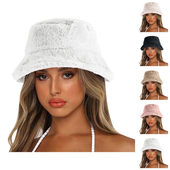 Boonie Bucket Hats for Kids - UPF 50+ Sun Protection Hat Winter Thick Bucket Warm Hat Bucket Cap Basin Hat For Women Men Solid Color Style